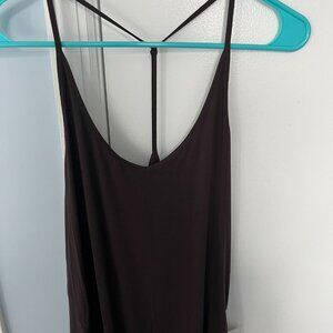 Lululemon Modal-Silk Yoga Tank Top Size 10 Espresso NWT